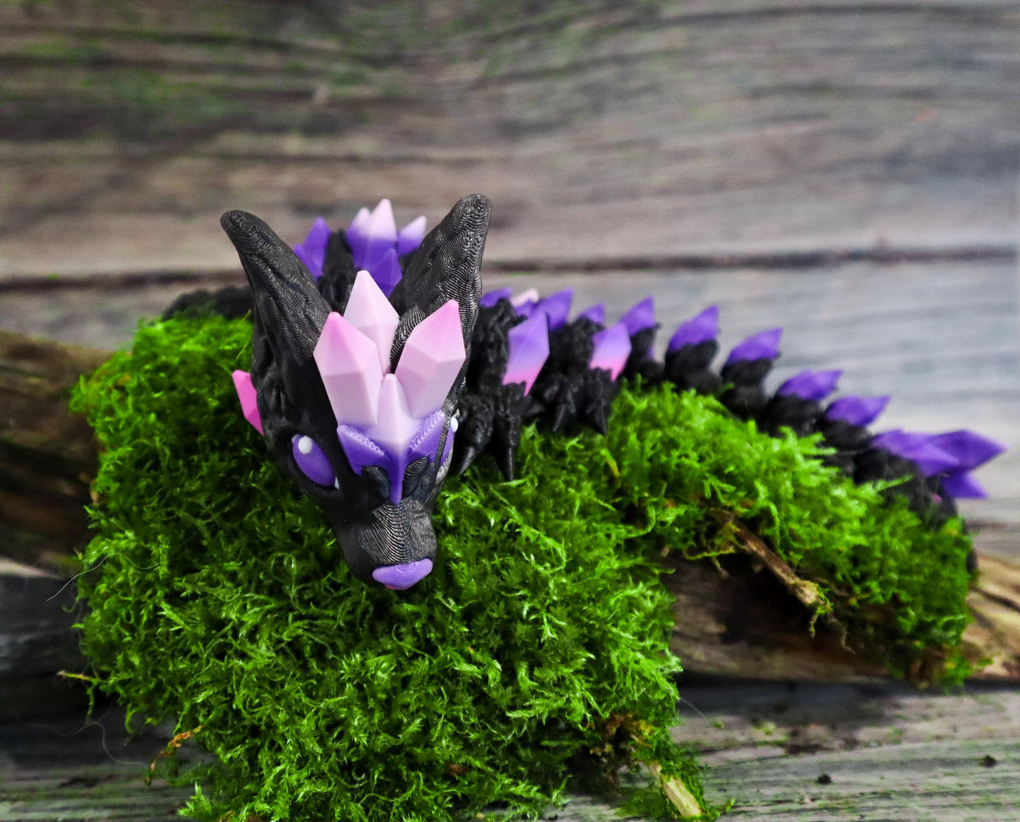 Crystal Wolf Dragon Figurine