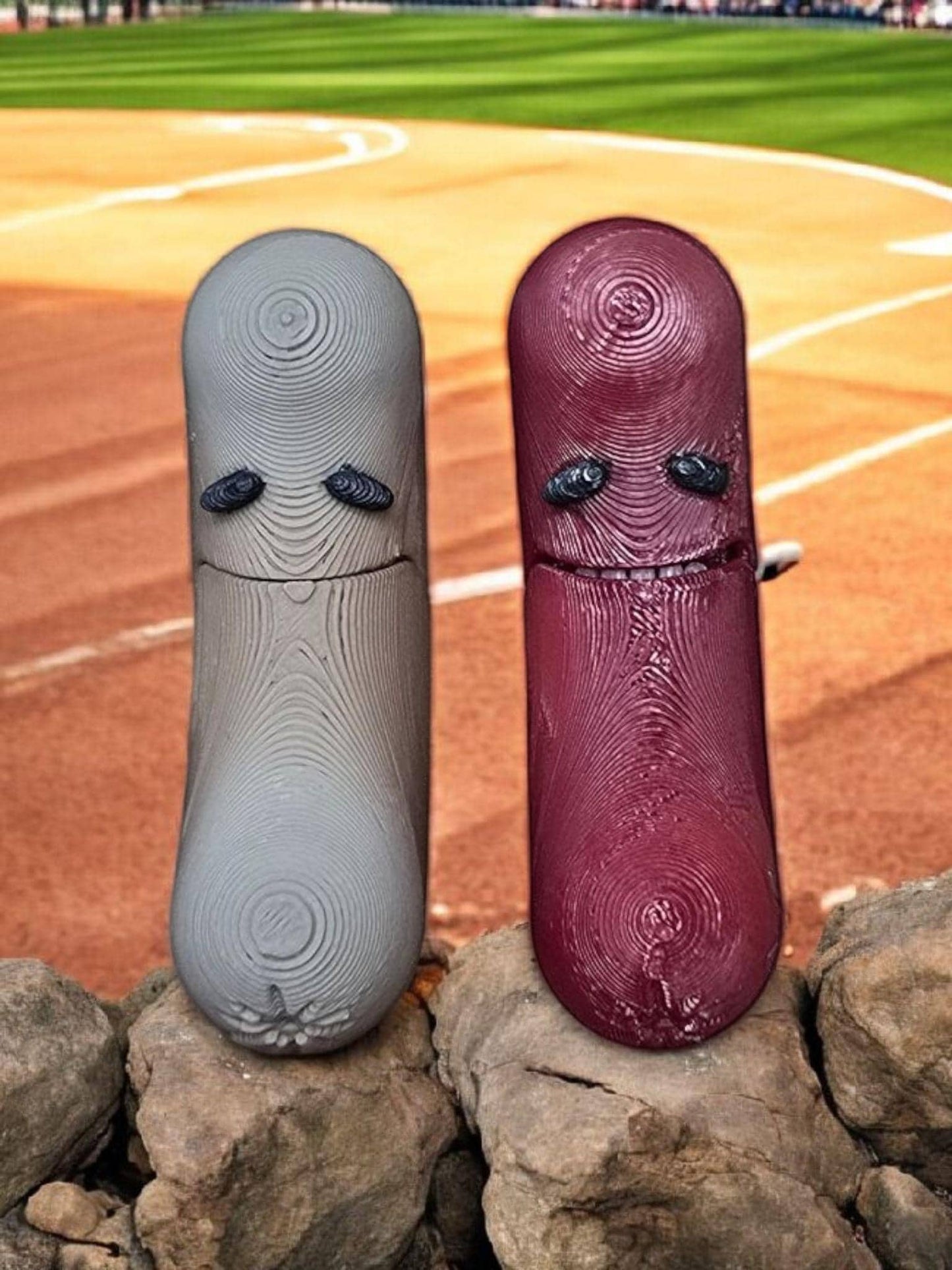 Lil Frankie & Mystery Meats, 3d printed, Hot Dogs Buns, Baseball, 3d Printed Chatty Hotdogs, Picnic Hotdogs, Unique Gifts, Fridge Magnets