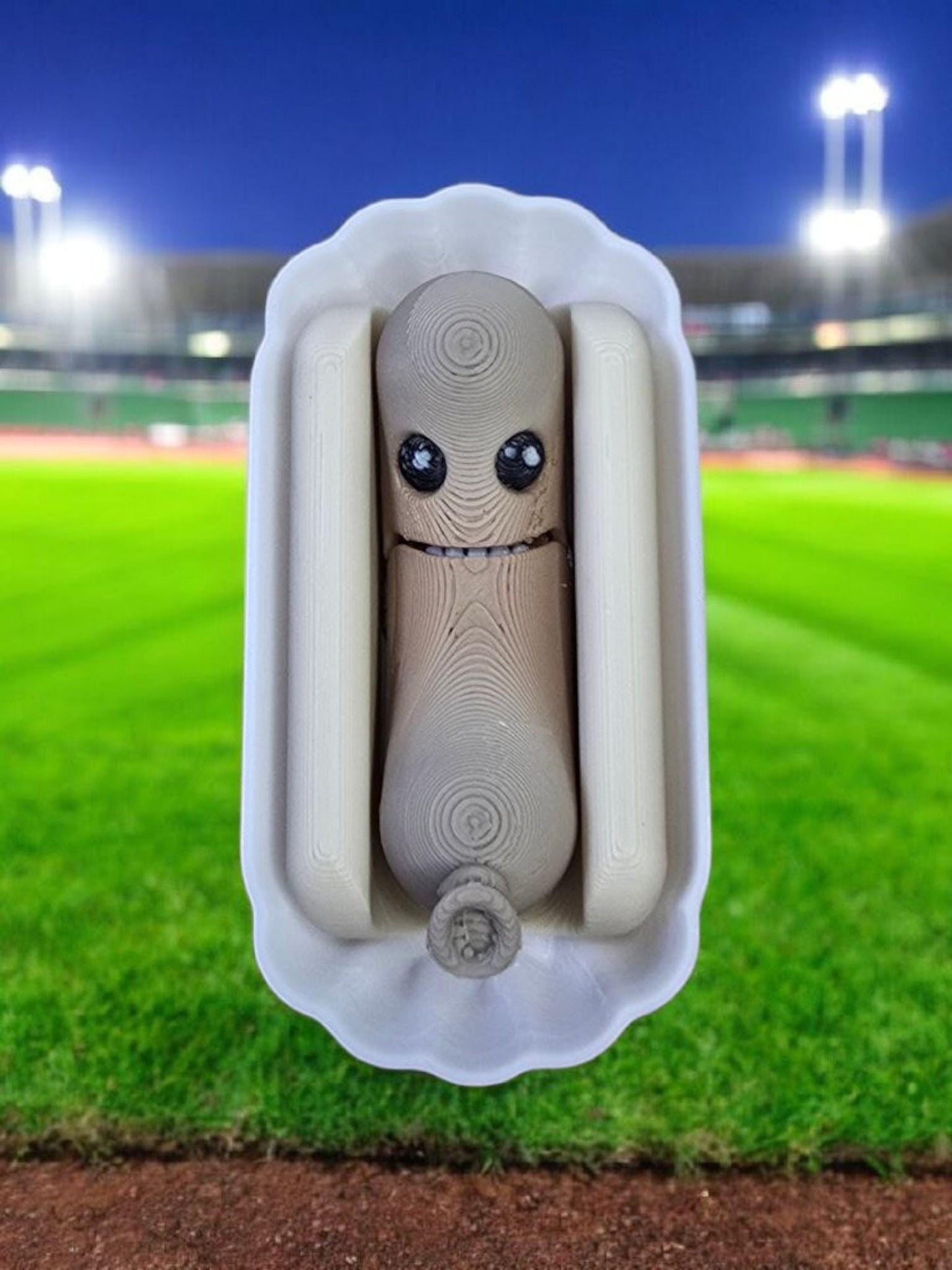 Lil Frankie & Mystery Meats, 3d printed, Hot Dogs Buns, Baseball, 3d Printed Chatty Hotdogs, Picnic Hotdogs, Unique Gifts, Fridge Magnets
