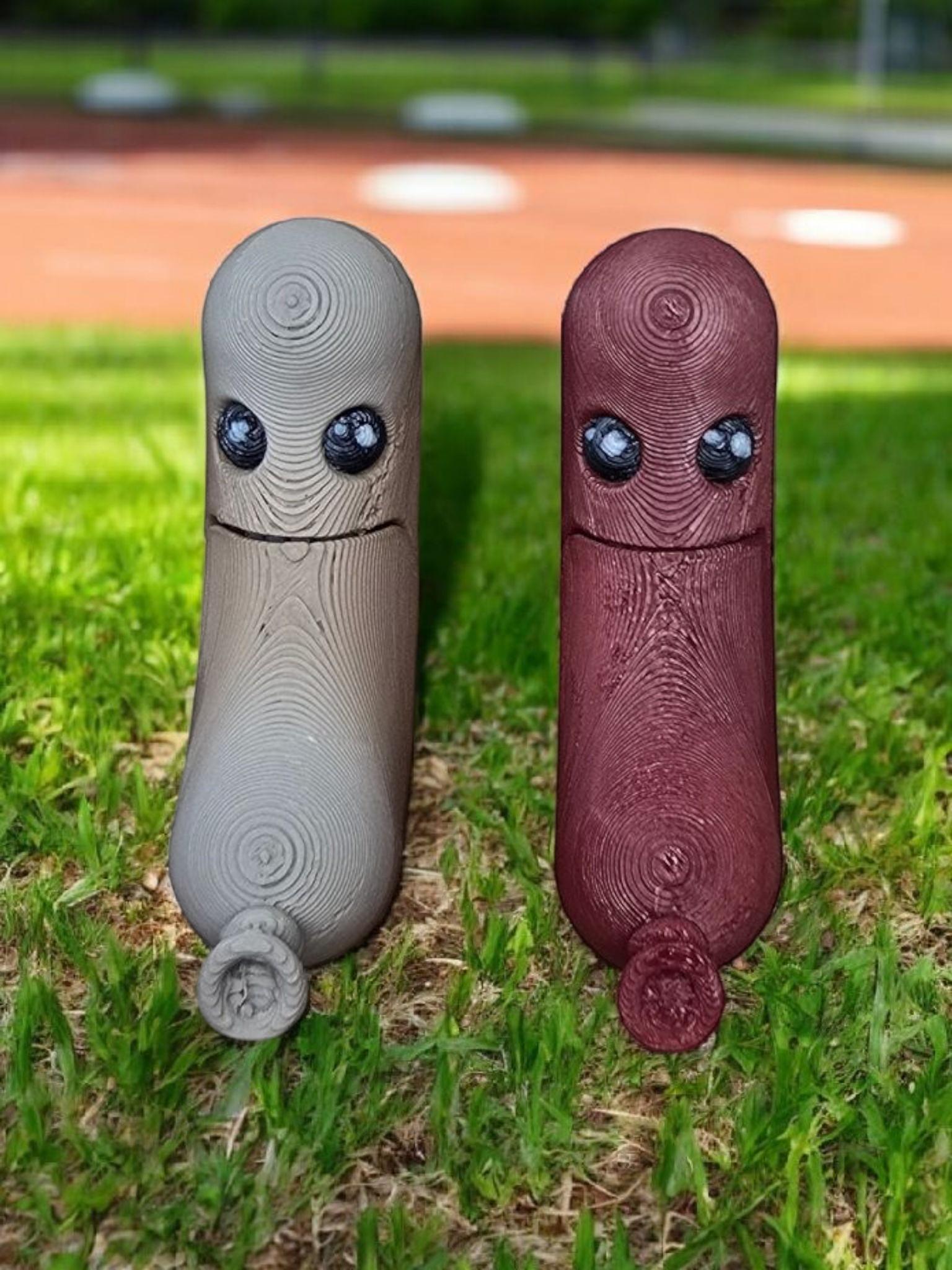 Lil Frankie & Mystery Meats, 3d printed, Hot Dogs Buns, Baseball, 3d Printed Chatty Hotdogs, Picnic Hotdogs, Unique Gifts, Fridge Magnets