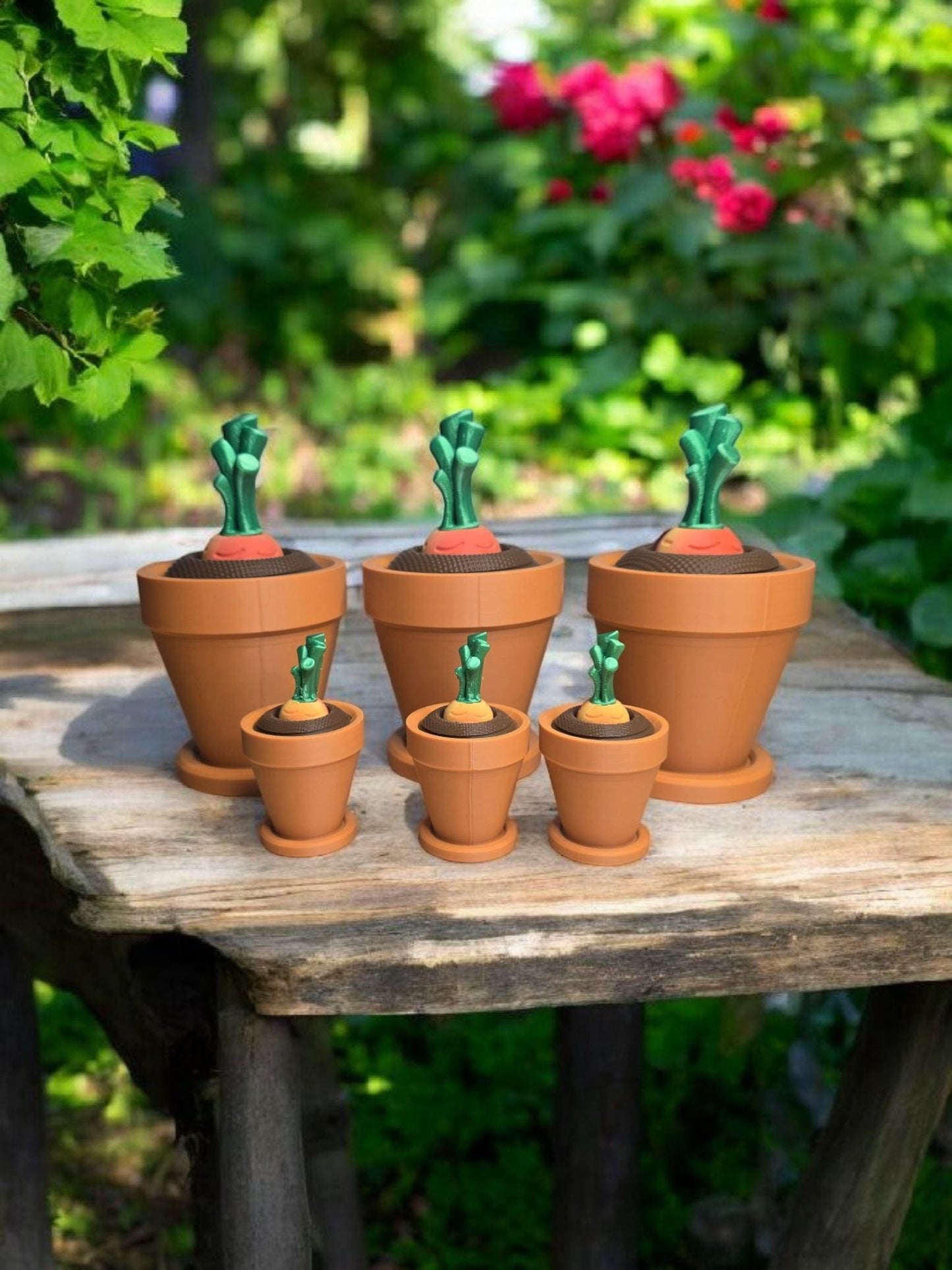 3D Printed Carrots in Pot, Lovely Bunch of Carrots, Carrots, Fidget Carrots, Unique Gifts, Quirky Gift Ideas, Veggie Tales, Veggie Garden