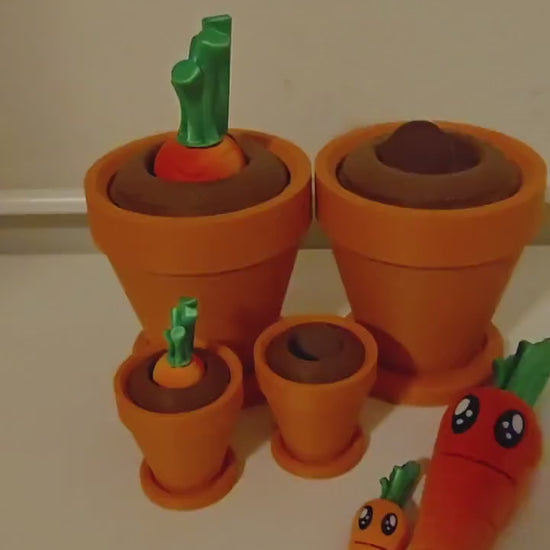 3D Printed Carrots in Pot, Lovely Bunch of Carrots, Carrots, Fidget Carrots, Unique Gifts, Quirky Gift Ideas, Veggie Tales, Veggie Garden